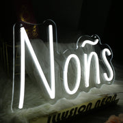 Nons White Neon Sign