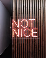 Not Nice Neon Sign