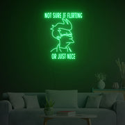 Not Sure If Flirting Or Just Nice Neon SignNeon Light Signs Custom For Home Bar Party Decoration