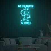 Not Sure If Flirting Or Just Nice Neon SignNeon Light Signs Custom For Home Bar Party Decoration