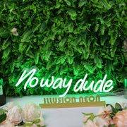 Noway Dude Green Neon Sign