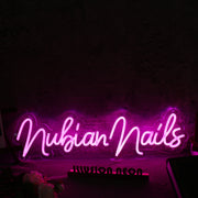 Nubian Nails Pink Neon Sign