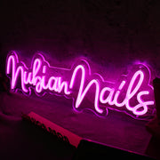 Nubian Nails Pink Neon Sign