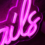 Nubian Nails Pink Neon Sign