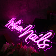 Nubian Nails Pink Neon Sign