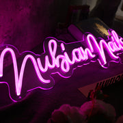 Nubian Nails Pink Neon Sign