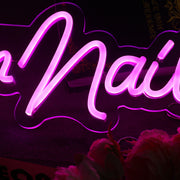 Nubian Nails Pink Neon Sign