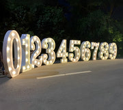 Steel Marquee Letter Number 0 to 9 Zero to Nine High-End Custom Zinc Metal Marquee Light Marquee Sign