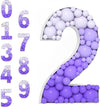 Steel Marquee Letter Number 2 Two Purple Party Decor Balloon High-End Custom Zinc Metal Marquee Light Marquee Sign