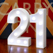 Steel Marquee Letter Number 21 White Party High-End Custom Zinc Metal Marquee Light Marquee Sign