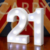 Steel Marquee Letter Number 21 White Party High-End Custom Zinc Metal Marquee Light Marquee Sign