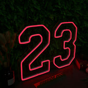 Number 23 Red Neon LED Sign