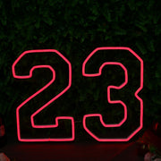 Number 23 Red Neon LED Sign