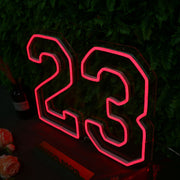 Number 23 Red Neon LED Sign