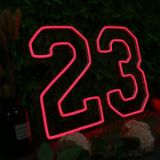 Number 23 Red Neon LED Sign