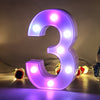 Steel Marquee Letter Number 3 Purple High-End Custom Zinc Metal Marquee Light Marquee Sign