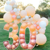 Steel Marquee Letter Number 30 Balloon Orange Pink High-End Custom Zinc Metal Marquee Light Marquee Sign