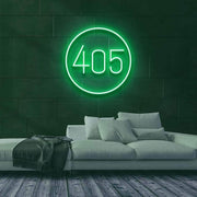 Number 405 Neon Sign