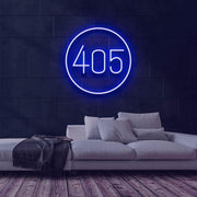 Number 405 Neon Sign