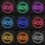 Number 405 Neon Sign