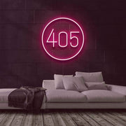 Number 405 Neon Sign