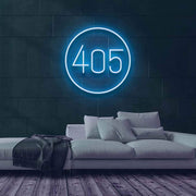 Number 405 Neon Sign