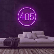 Number 405 Neon Sign