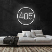 Number 405 Neon Sign