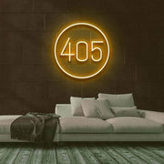 Number 405 Neon Sign