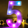 Steel Marquee Letter Number 5 Purple Home Decor High-End Custom Zinc Metal Marquee Light Marquee Sign