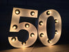 Steel Marquee Letter Number 50 Fifty Warm White High-End Custom Zinc Metal Marquee Light Marquee Sign