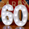 Steel Marquee Letter Number 60 White High-End Custom Zinc Metal Marquee Light Marquee Sign