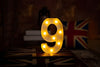 Steel Marquee Letter Number 9 Nine Bedroom Decor High-End Custom Zinc Metal Marquee Light Marquee Sign