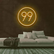 Number 99 Neon Sign