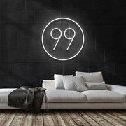 Number 99 Neon Sign