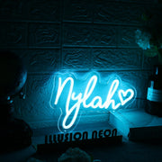 Nylah Blue Neon Sign