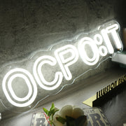 OCPOIT White Neon Sign