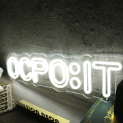 OCPOIT White Neon Sign