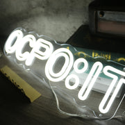 OCPOIT White Neon Sign