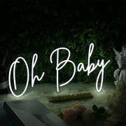 Oh Baby White Neon LED Sign