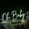 Oh Baby White Neon LED Sign