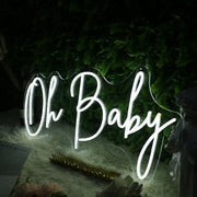 Oh Baby White Neon LED Sign