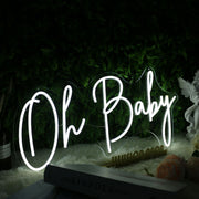 Oh Baby White Neon LED Sign