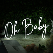 Oh Baby White Neon LED Sign