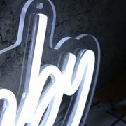 Oh Baby White Neon Sign