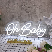 Oh Baby White Neon Sign