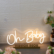 Oh Baby Yellow Custom Neon Sign