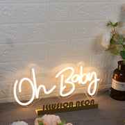 Oh Baby Yellow Custom Neon Sign