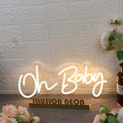 Oh Baby Yellow Custom Neon Sign