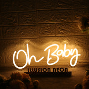 Oh Baby Yellow Custom Neon Sign